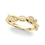 Elegant 14kt White Gold Wedding Band with 1/15 ct TW Diamond Accents