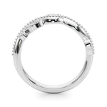 Elegant 14kt White Gold Wedding Band with 1/15 ct TW Diamond Accents