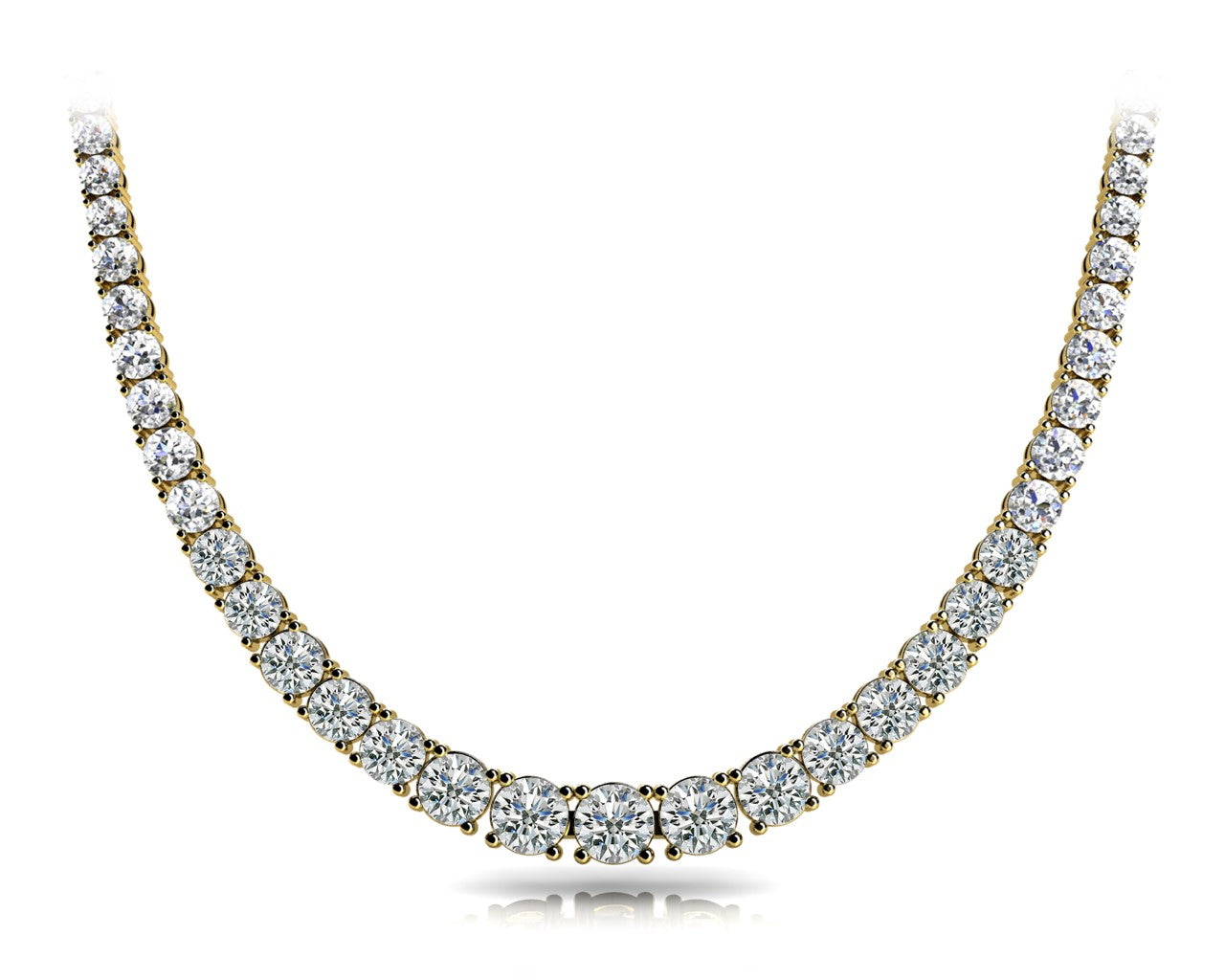 Timeless Graduated Stone Basket Necklace - Classic & Elegant