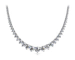 Elegant 3-Prong Graduated Diamond Solitaire Necklace