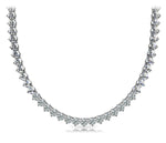 10 1/3 CTW 14kt White Gold 3-Prong Riviera Diamond Necklace