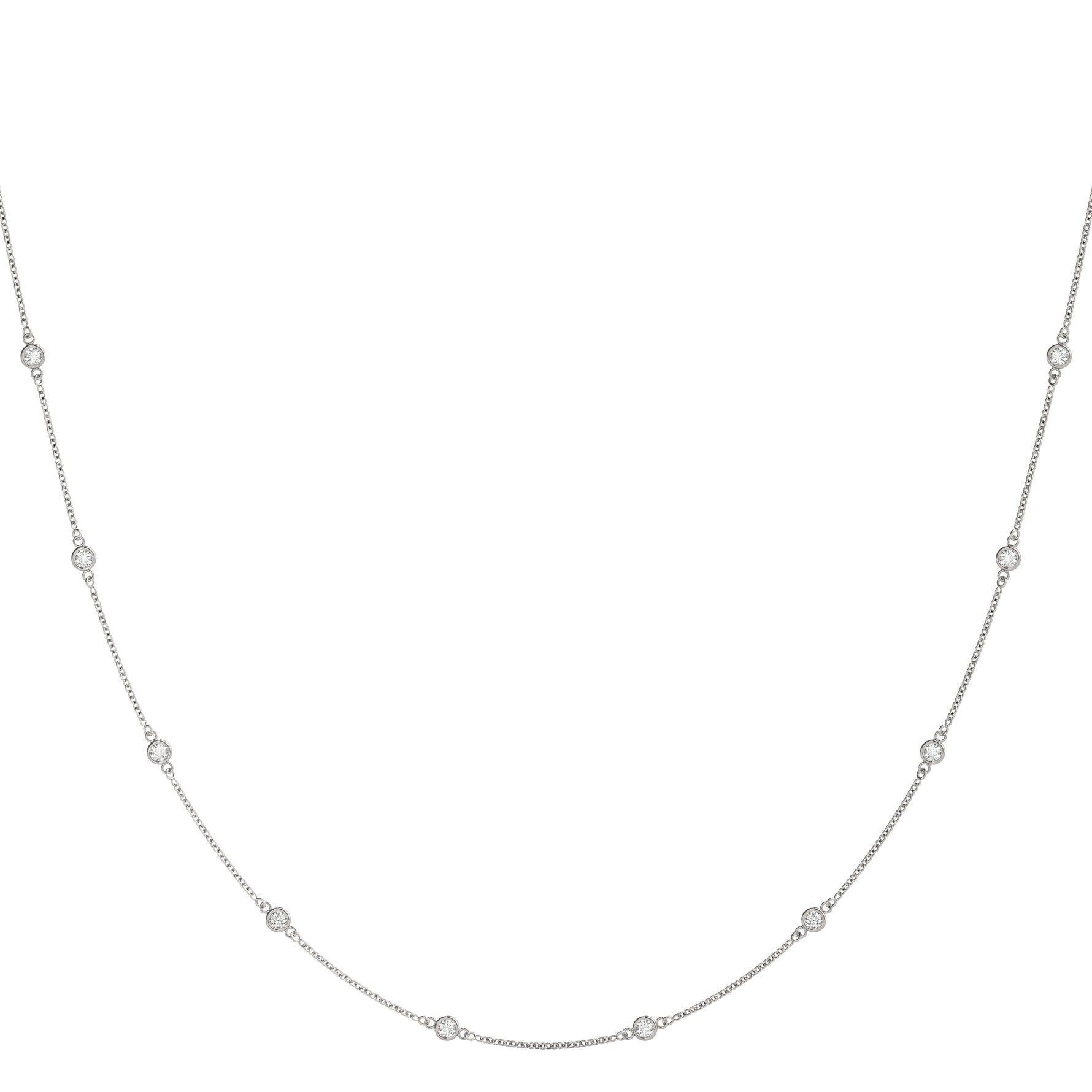 Elegant 1 CTW Diamond Solitaire Necklace in 14kt White Gold - STYLE # 60025-1