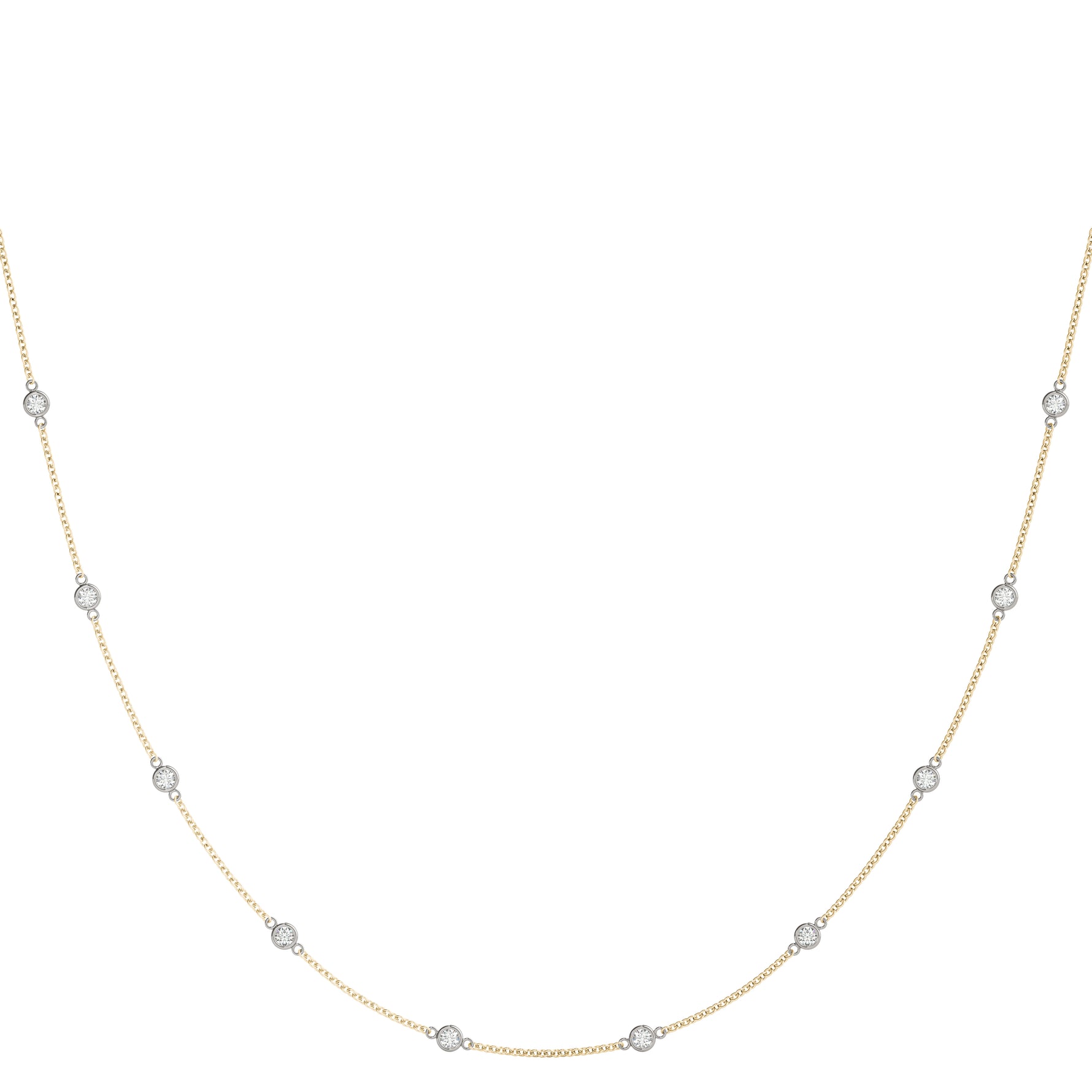 14kt White Gold Rope Chain Necklace - 1.4mm Width, 19" Length, 1.9 Dwt, 1 CTW VS1-VS2 F-G Diamonds