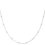 14kt White Gold Rope Chain Necklace - 1.4mm Width, 19" Length, 1.9 Dwt, 1 CTW VS1-VS2 F-G Diamonds