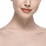 14kt White Gold Rope Chain Necklace - 1.4mm Width, 19" Length, 1.9 Dwt, 1 CTW VS1-VS2 F-G Diamonds