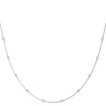 14kt White Gold Rope Chain Necklace - 1.4mm Width, 19" Length, 1.9 Dwt, 1 CTW VS1-VS2 F-G Diamonds