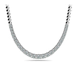 Elegant 14kt White Gold Traditional Graduated Diamond Basket Engagement Ring Setting - 2 ct tw