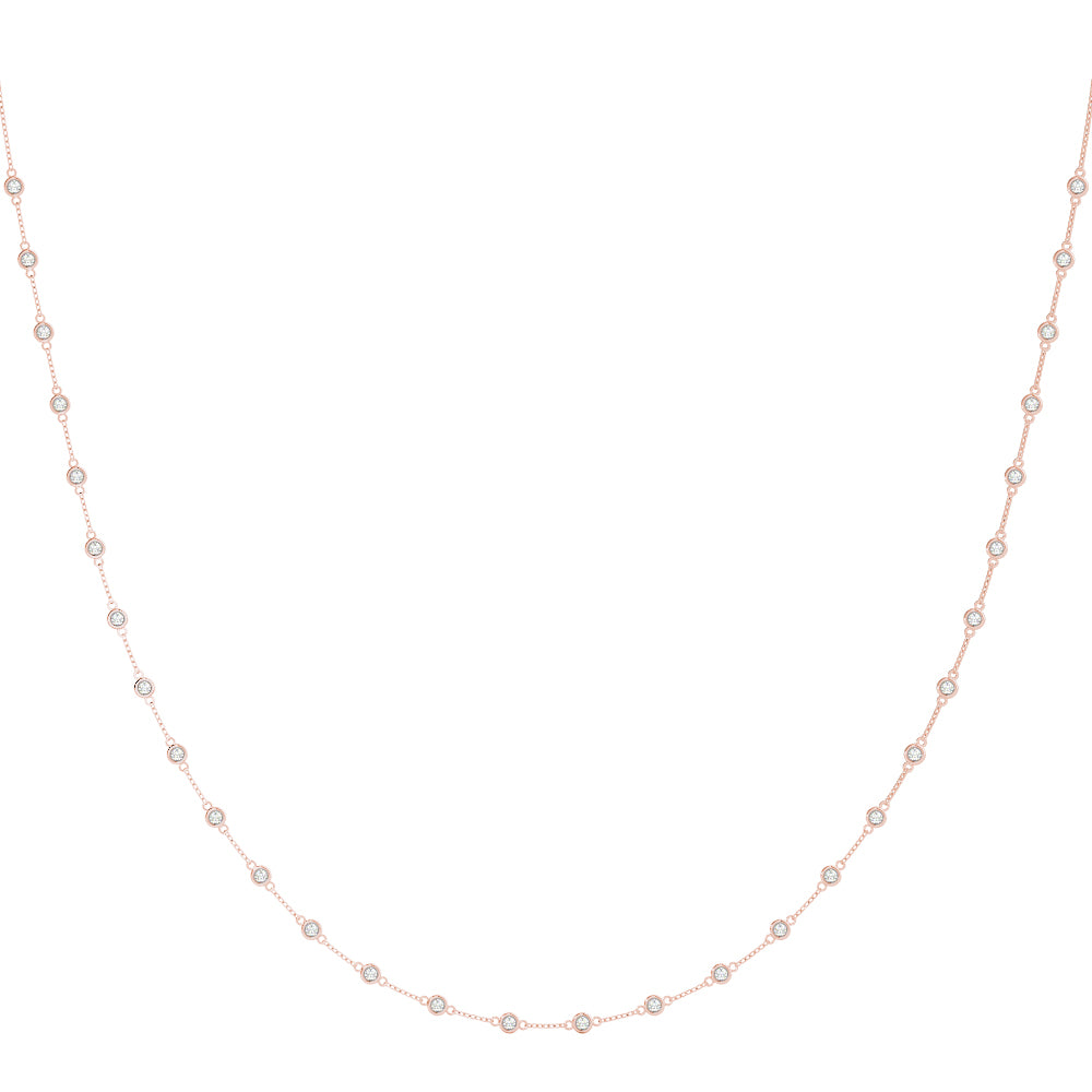 Elegant 1 1/5 CTW Diamond Solitaire Necklace in 14k White Gold - STYLE 