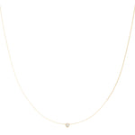 14kt White Gold 1/4 Carat TW Round Diamond Solitaire Necklace - STYLE 