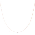 14kt White Gold 1/4 Carat TW Round Diamond Solitaire Necklace - STYLE 