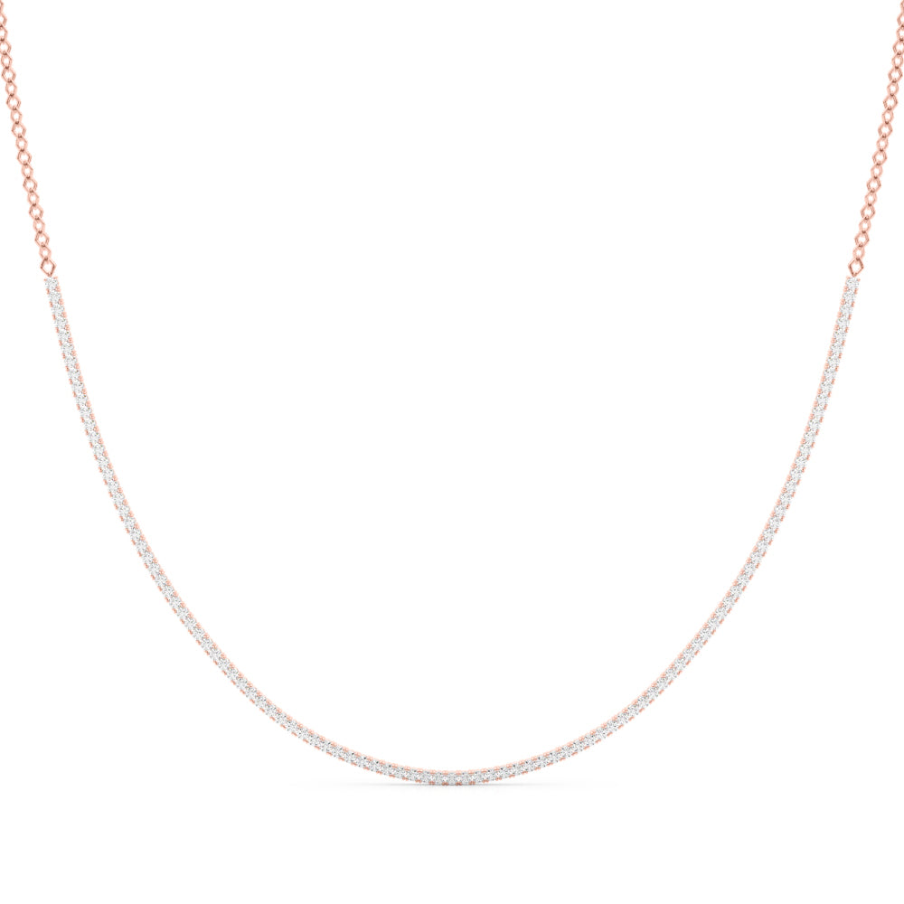 Exquisite 16-Inch 4-Prong 14kt White Gold Diamond Necklace (3 5/8 CTW)