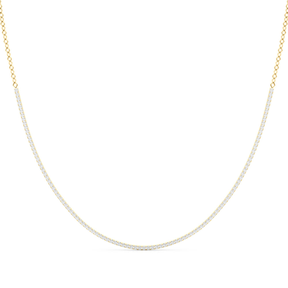 Exquisite 16-Inch 4-Prong 14kt White Gold Diamond Necklace (3 5/8 CTW)