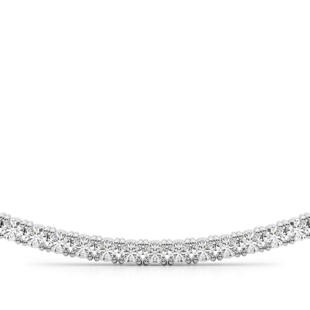 Exquisite 16-Inch 4-Prong 14kt White Gold Diamond Necklace (3 5/8 CTW)