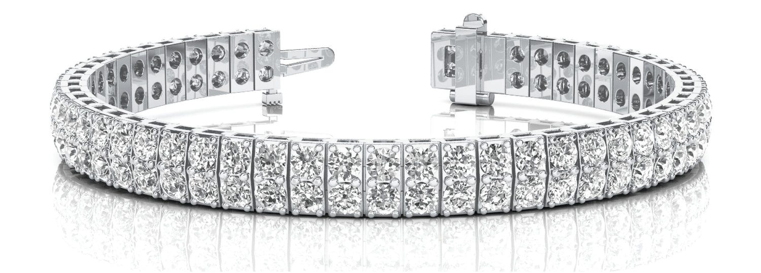 2 STONE VERTICAL BAR LINK BRACELET