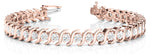 14kt White Gold 3/4 ct TW Diamond Bracelet - In Line S Link