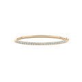 Exquisite 14kt White Gold Bangle Bracelet with 1 3/8 ct TW Diamond Accents - Traditional Design
