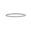 Exquisite 14kt White Gold Bangle Bracelet with 1 3/8 ct TW Diamond Accents - Traditional Design