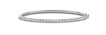 Exquisite 14kt White Gold Bangle with 2 Carat TW Diamond Accent - Traditional Design