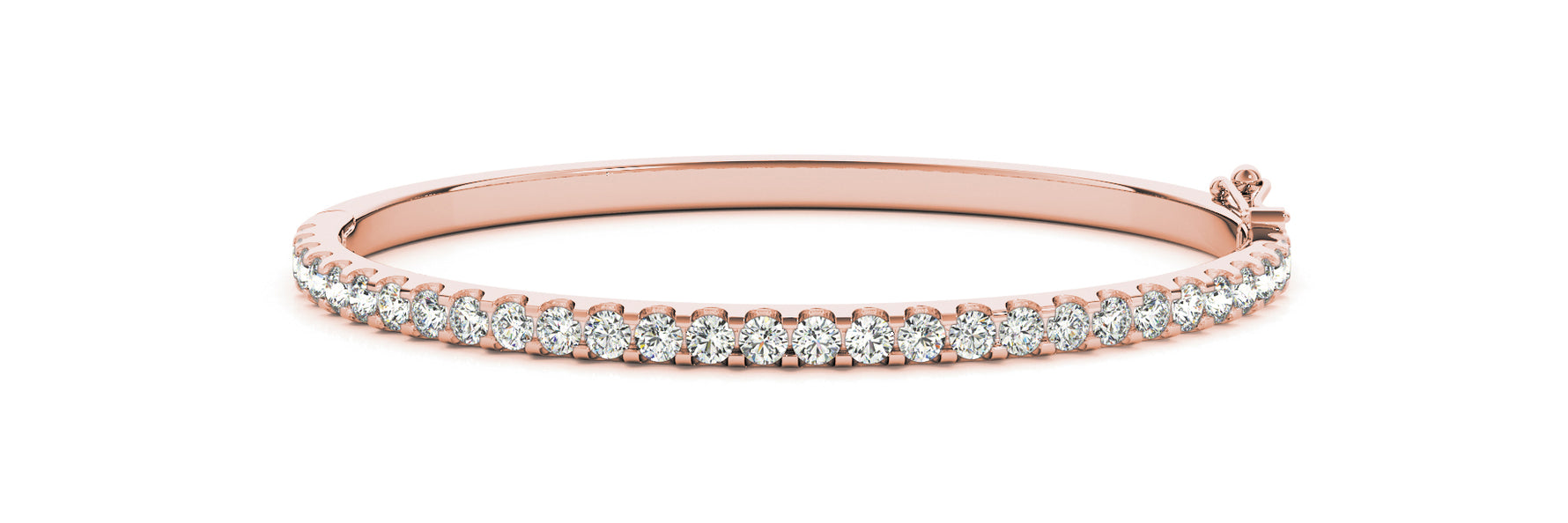 Exquisite 14kt White Gold Diamond Bangle Bracelet - 3 1/8 ct tw