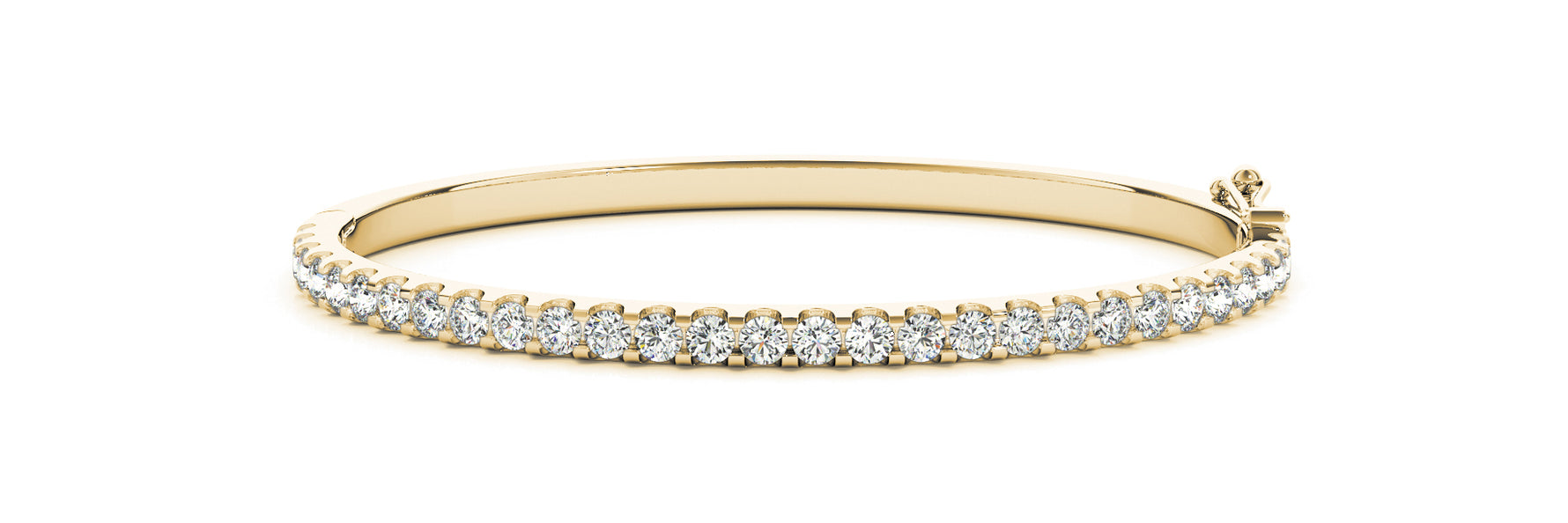 Exquisite 14kt White Gold Diamond Bangle Bracelet - 3 1/8 ct tw