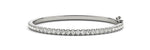 Exquisite 14kt White Gold Diamond Bangle Bracelet - 3 1/8 ct tw