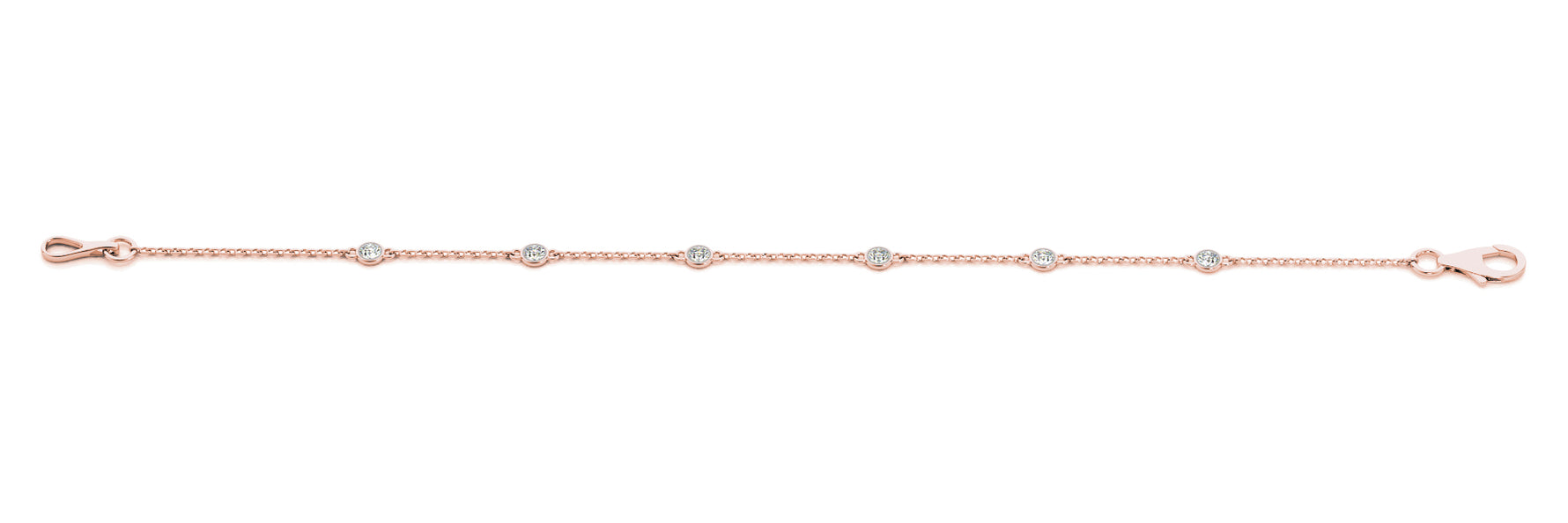 1 Row Diamond Chain Necklace in 14kt White Gold - 1/4 ct TW