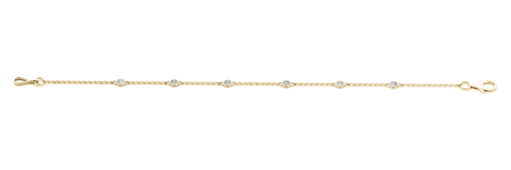 1 Row Diamond Chain Necklace in 14kt White Gold - 1/4 ct TW