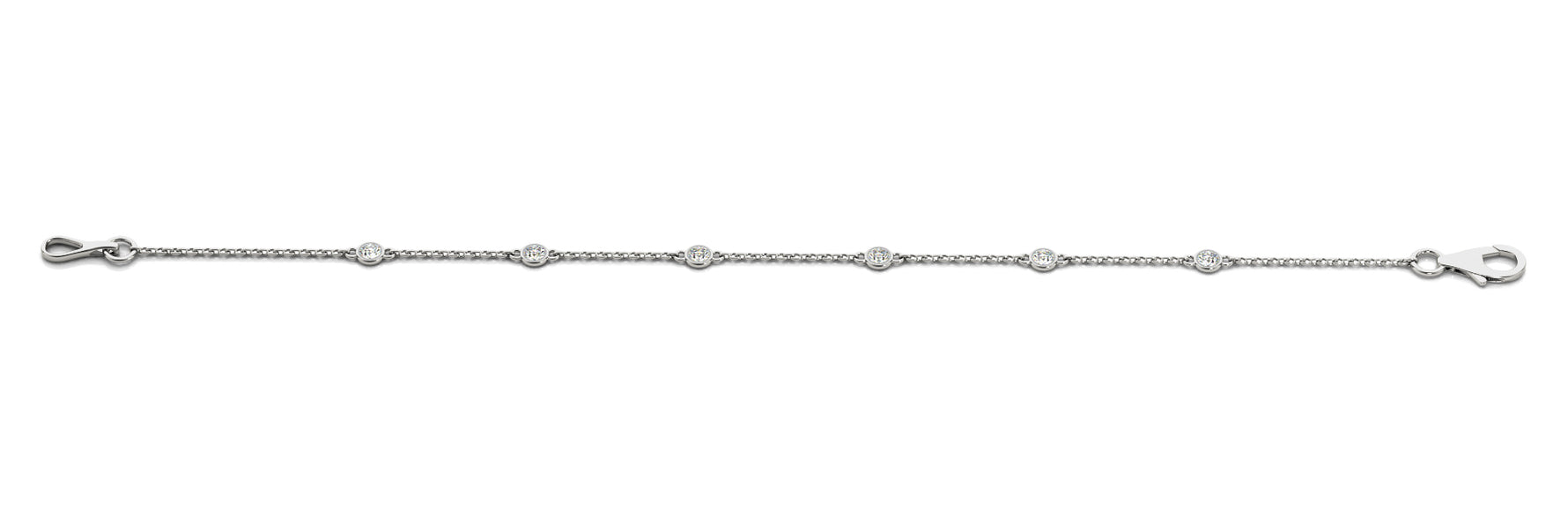 1 Row Diamond Chain Necklace in 14kt White Gold - 1/4 ct TW