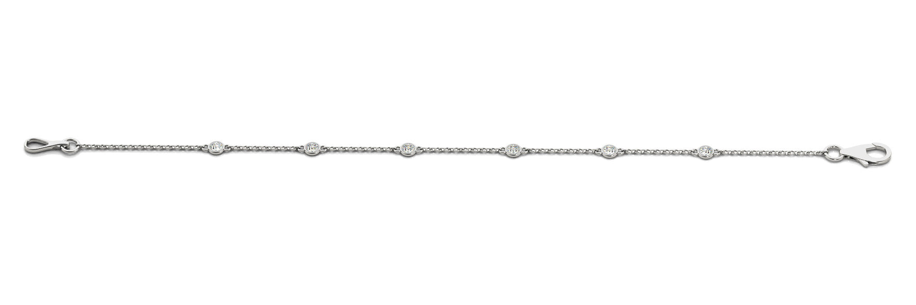 1 Row Diamond Chain - 14kt White Gold, 1/5 ct tw Diamonds
