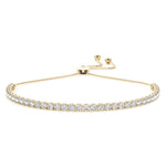 Exquisite 14kt White Gold 3 5/8 ct TW Tennis Bracelet - STYLE 