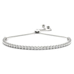 Exquisite 14kt White Gold 3 5/8 ct TW Tennis Bracelet - STYLE 