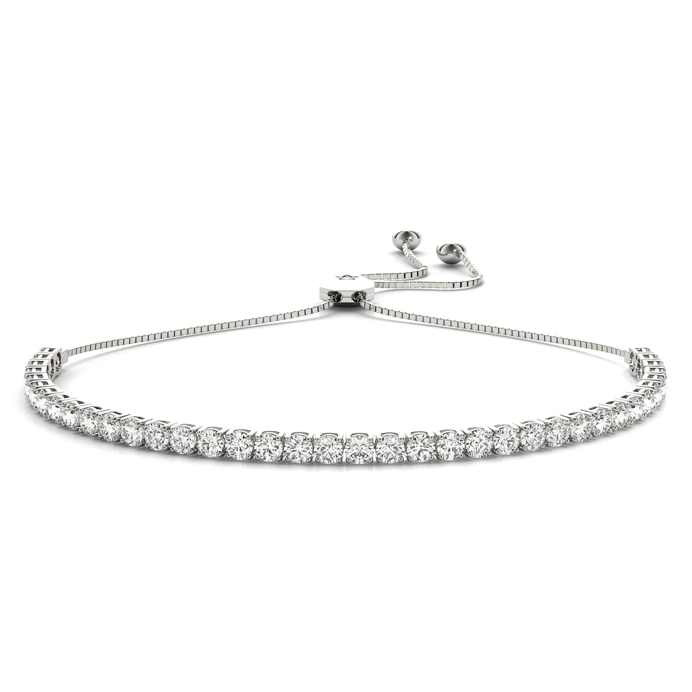 Exquisite 14kt White Gold 3 5/8 ct TW Tennis Bracelet - STYLE # 70575-3 1/2