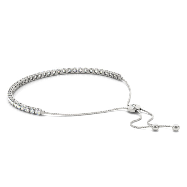 Exquisite 14kt White Gold 3 5/8 ct TW Tennis Bracelet - STYLE 