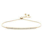 14K White Gold Diamond Adjustable Bracelet - 3/8 ct TW I1, H-I Quality