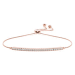 14K White Gold Diamond Adjustable Bracelet - 3/8 ct TW I1, H-I Quality