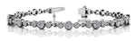 Exquisite 14kt White Gold Diamond Bracelet with Milgrain Detail - 2.5 Carat TW