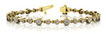 Exquisite 14kt White Gold Diamond Bracelet with Milgrain Detail - 2.5 Carat TW