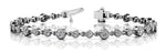 Exquisite 14kt White Gold Bracelet with 2 Carat TW Milgrain Detailing
