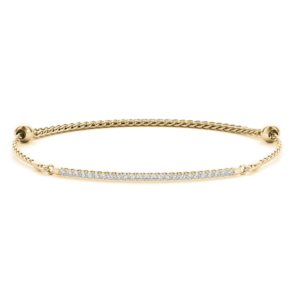 Exquisite Single Row Diamond Bracelet in 14kt White Gold