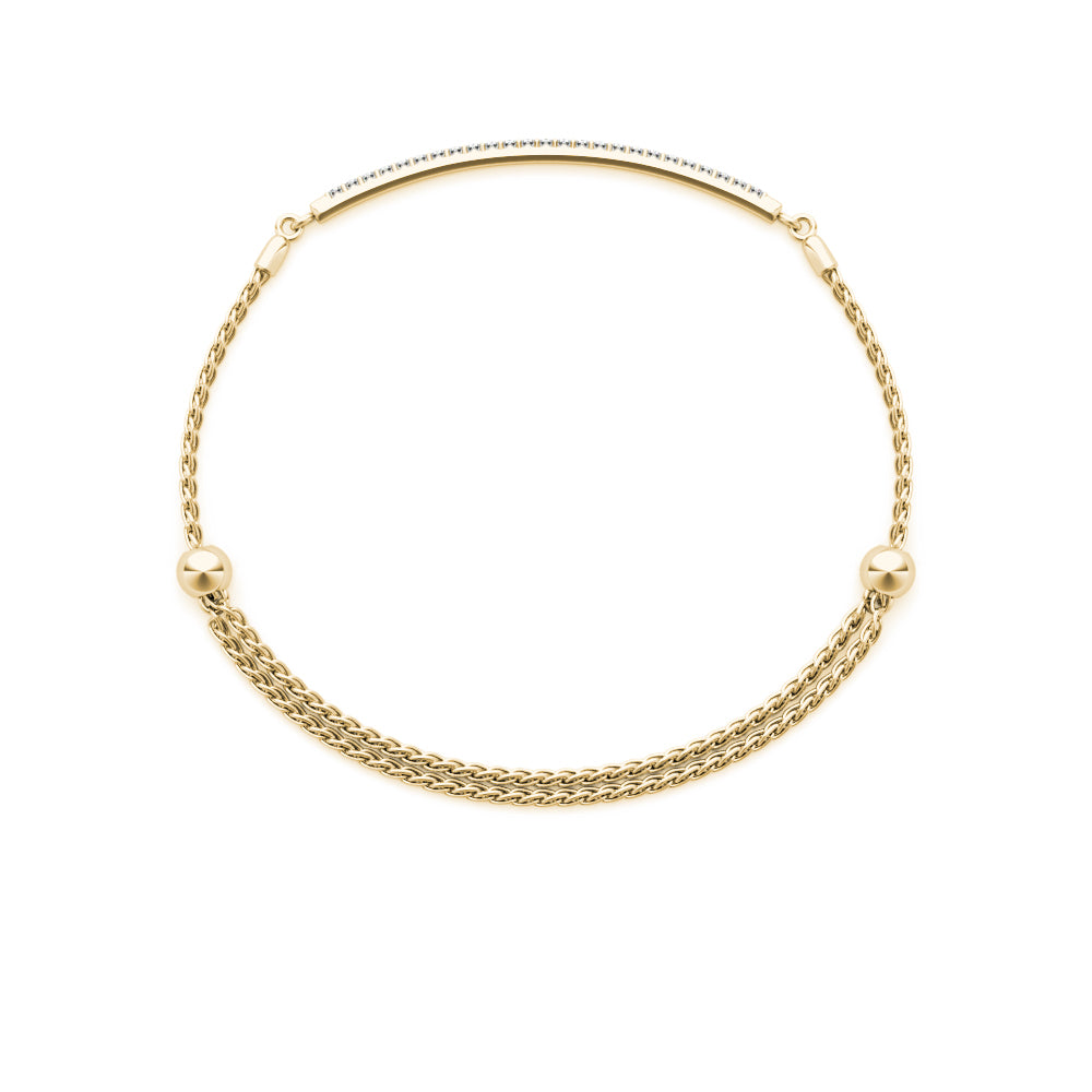 Exquisite Single Row Diamond Bracelet in 14kt White Gold