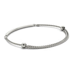 Exquisite Single Row Diamond Bracelet in 14kt White Gold