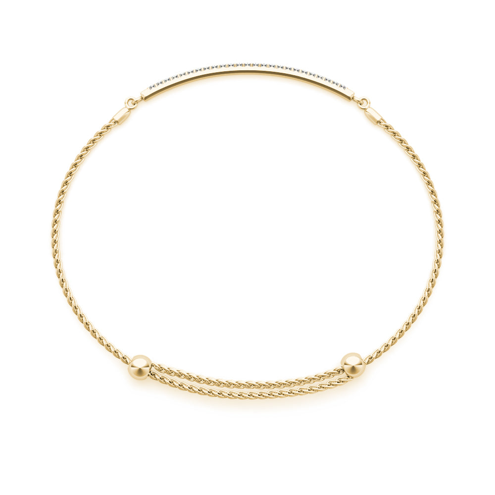 Exquisite Single Row Diamond Bracelet in 14kt White Gold