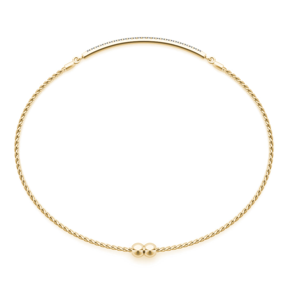 Exquisite Single Row Diamond Bracelet in 14kt White Gold
