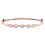 Elegant Diamond Crossover Bracelet in 14k Gold