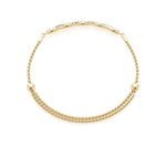 Elegant Diamond Crossover Bracelet in 14k Gold