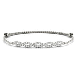 Elegant Diamond Crossover Bracelet in 14k Gold