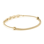 Elegant Diamond Crossover Bracelet in 14k Gold