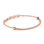 Elegant Diamond Crossover Bracelet in 14k Gold