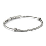 Elegant Diamond Crossover Bracelet in 14k Gold