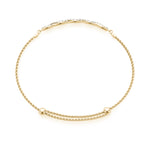 Elegant Diamond Crossover Bracelet in 14k Gold